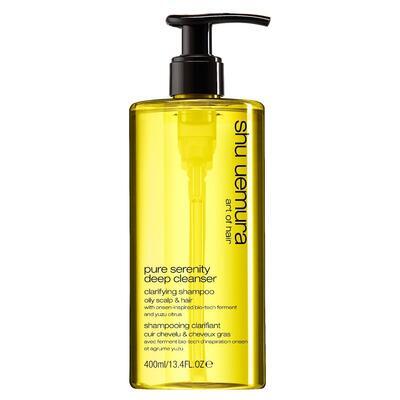 Shu uemura PURE SERENITY DEEP CLEANSER  ČISTÍCÍ ŠAMPON PRO MASTÍCÍ SE VLASY A VLASOVOU POKOŽKU  400 ml